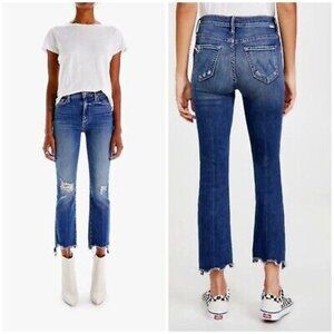 Mother Jeans Insider Crop Step Chew in Dancing on Coals Size 28